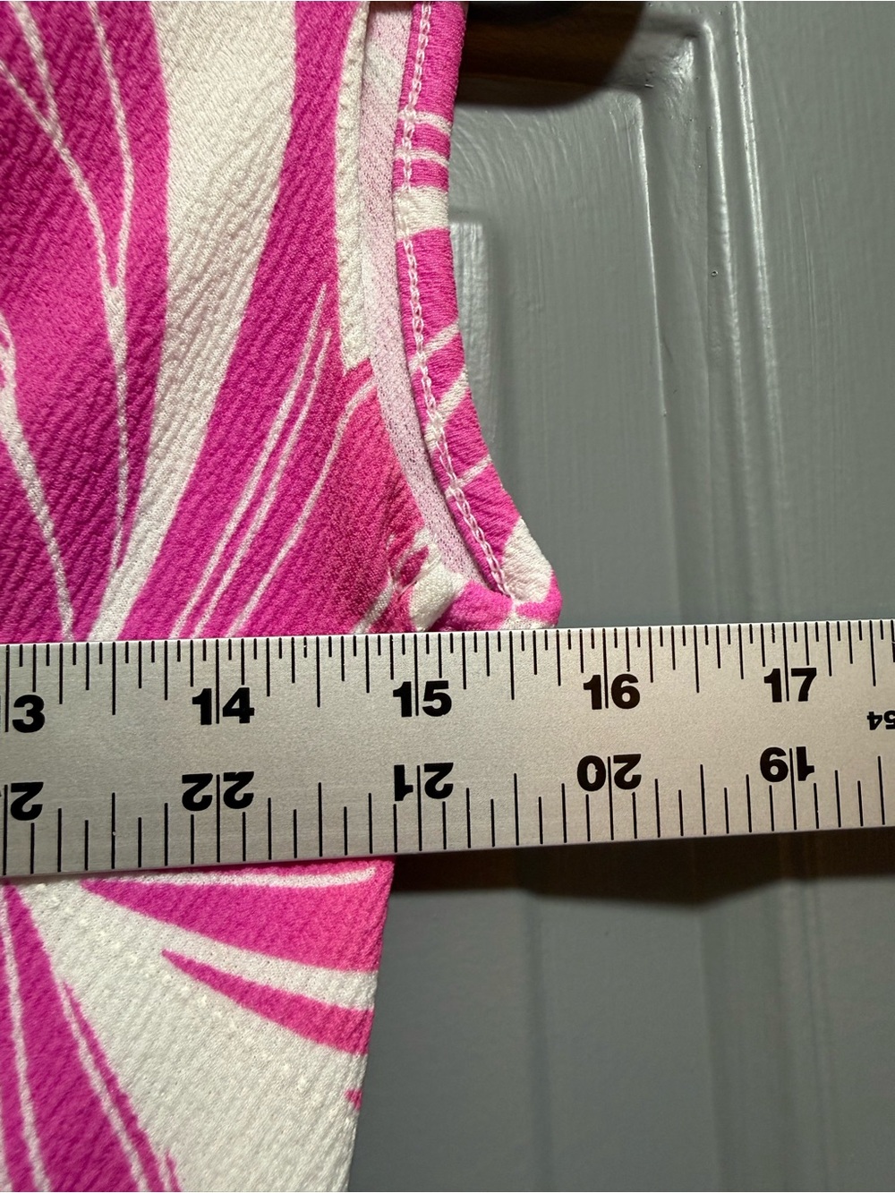 Pink -white tropical paisley peacock print vacation dress (small) with pockets! - Picture 8 of 14